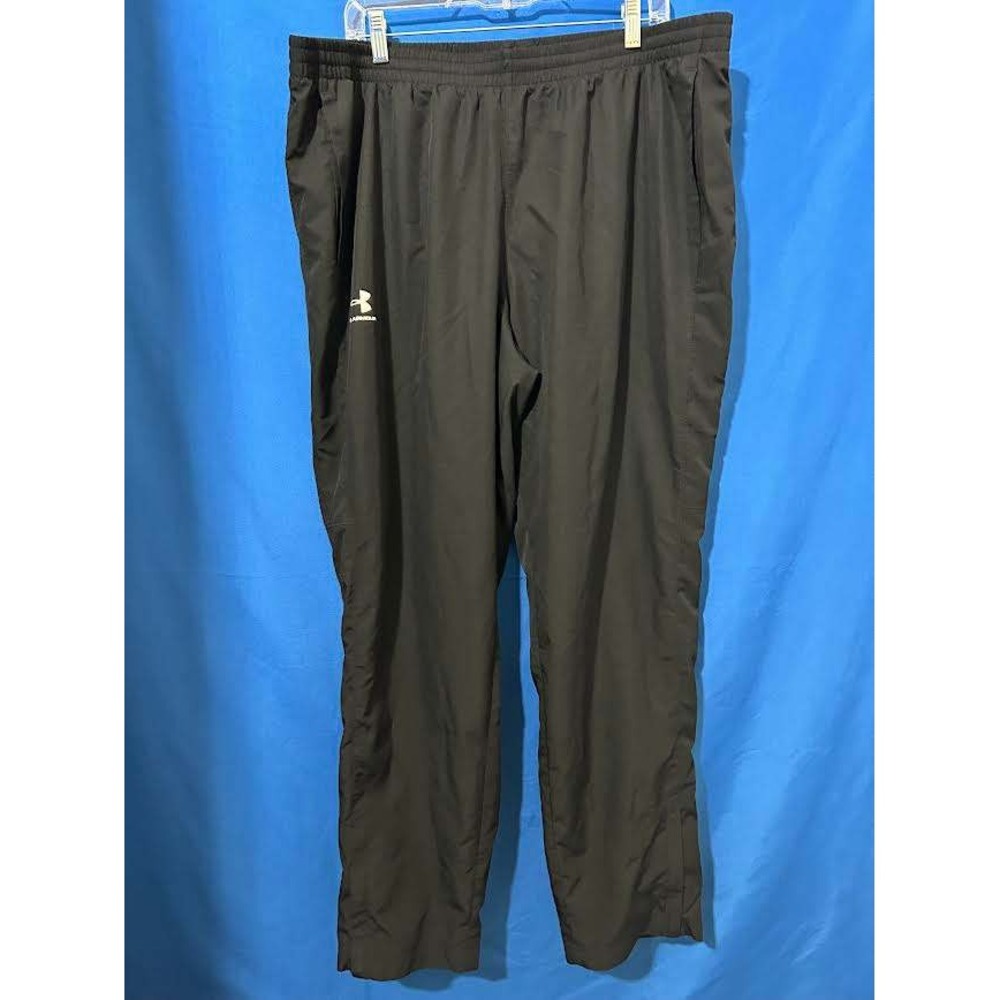 Under Armour Mens Black Loose Fit Mesh Lined Track Pants XXL 2XL Athletic